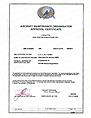SACCA AMO APPROVAL CERTIFICATE - Issued by the Ministry of Communication and Transport, Directorate of Civil Aviation South Africa